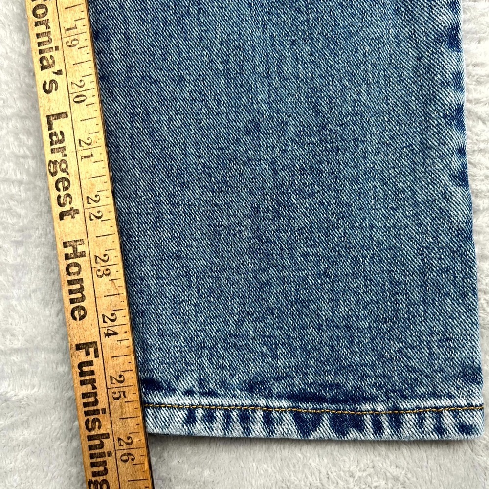 Vintage Lauren Ralph Lauren Jeans Womens 4 Petite Denim Wide Straight Leg - Picture 10 of 12